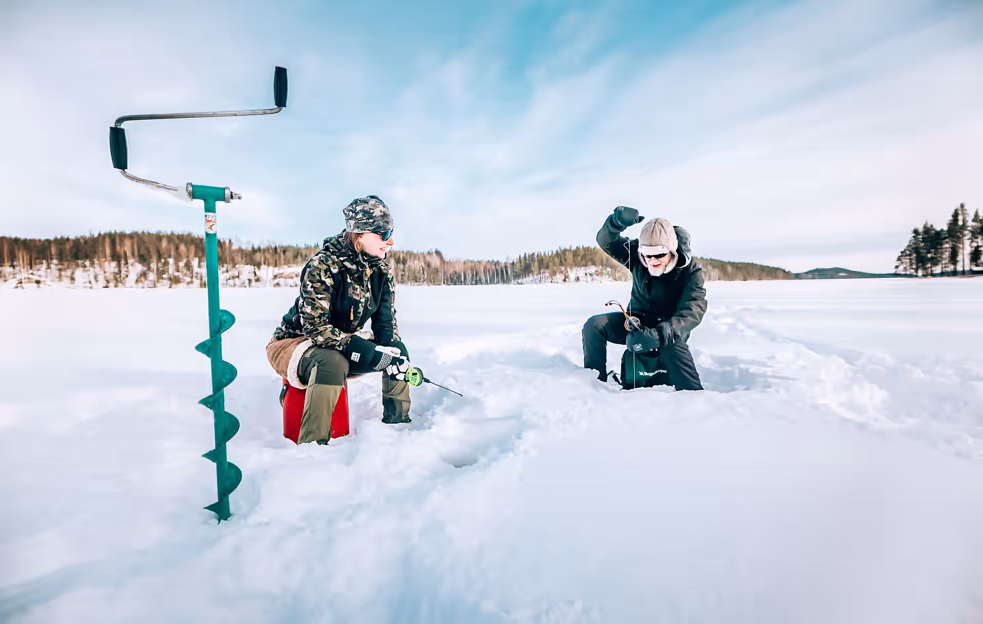 ice-fishing in savonranta